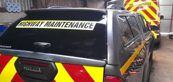 Reflective vehicle markings and van graphics